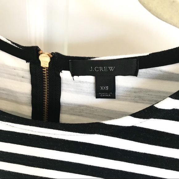 JCrew | black + white striped dress - Picture 3 of 6